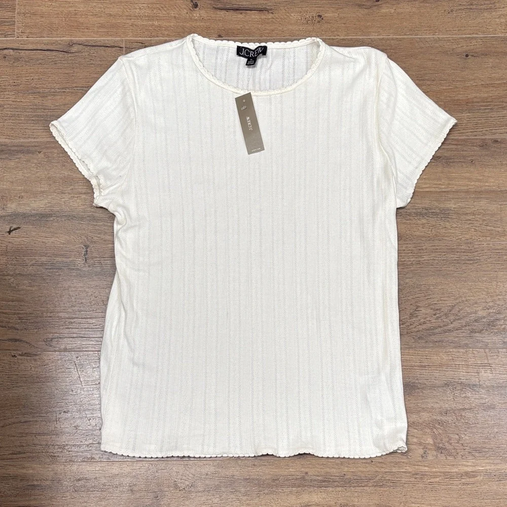 J.‎ Crew | NWT Cream Short Sleeve Tee Women's Size XL